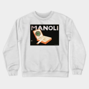 MANOLI CIGARETTES Sachplakat Style Wall Art by Lucian Bernhard 1910 Vintage German Crewneck Sweatshirt